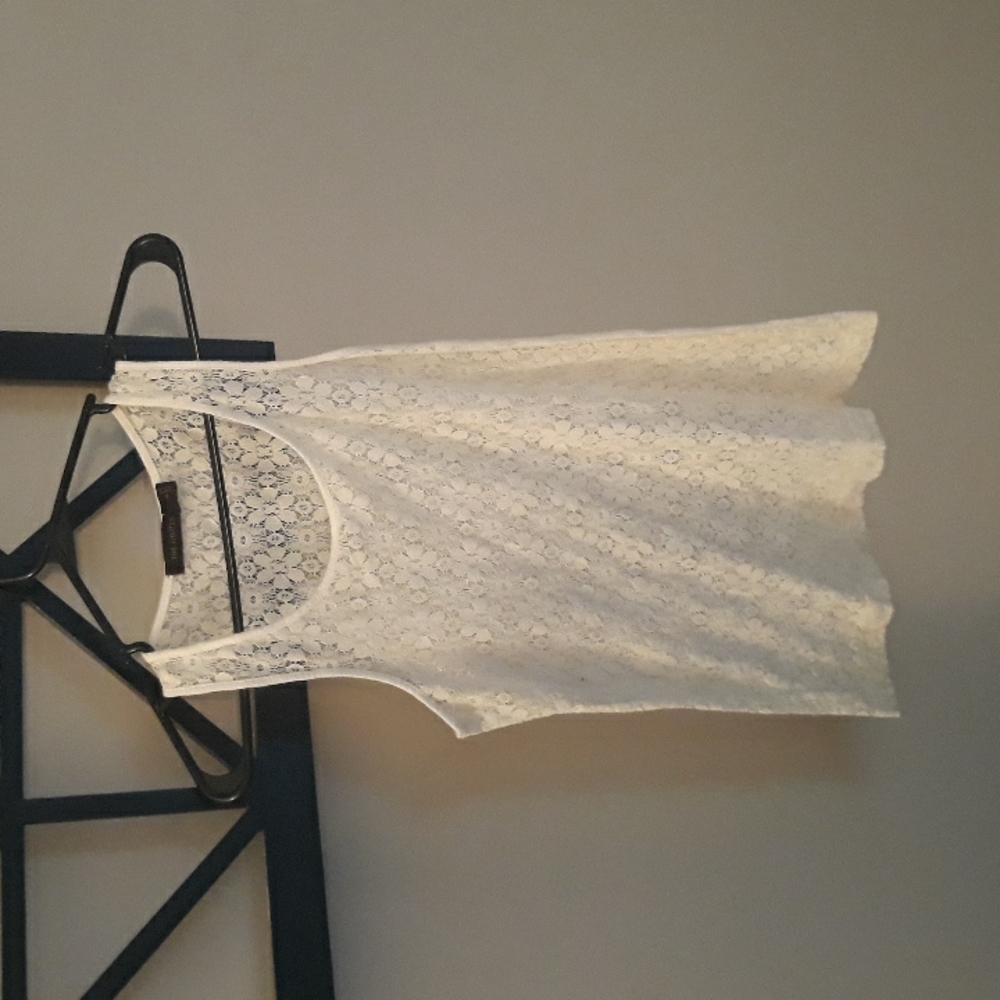 The Limited Off White Lace Tank